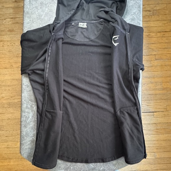 Gymshark Hoodie Mens Large Black Full Zip Gym Workout Athletic Jacket *READ* - Picture 5 of 9